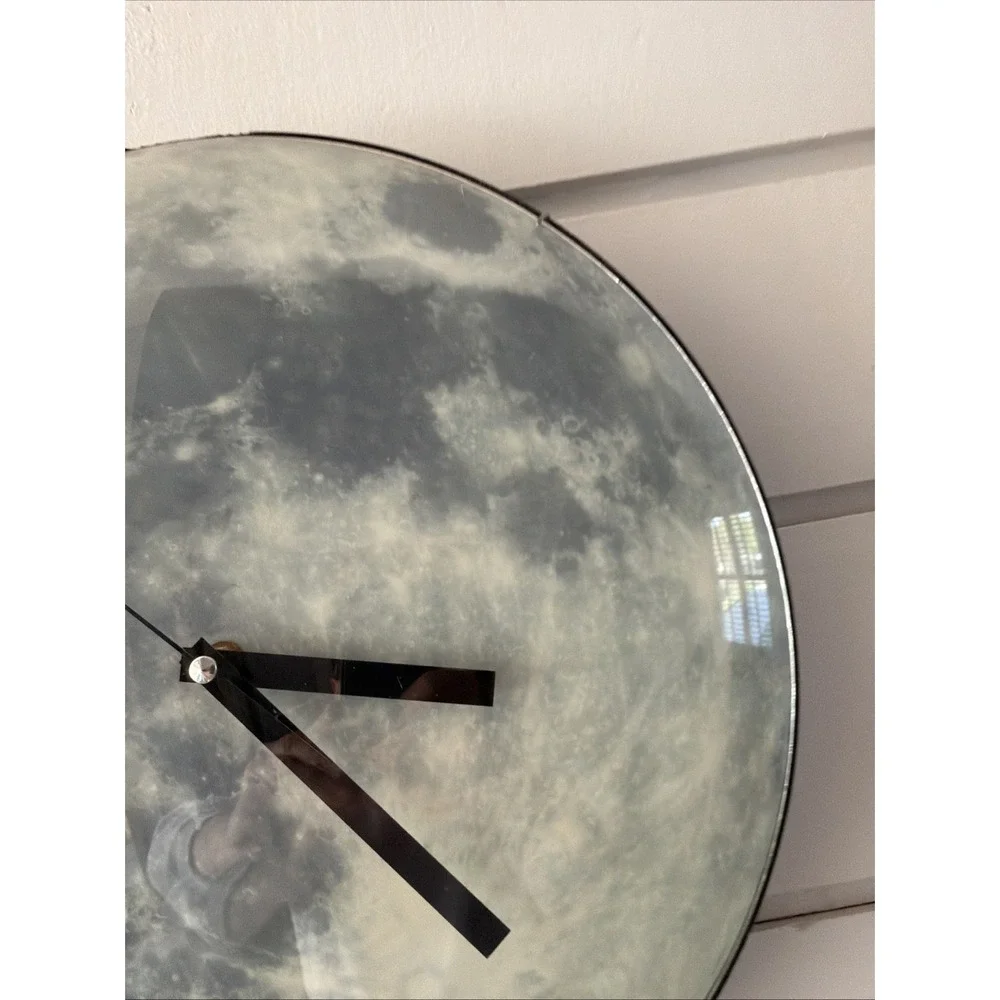 Kikkerland‎ Blue Moon Dome Wall Clock, Glows In The Dark GW997